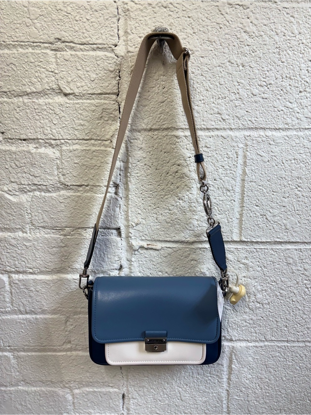 Michael Kors Bradshaw Medium Colorblock Leather Messenger Bag